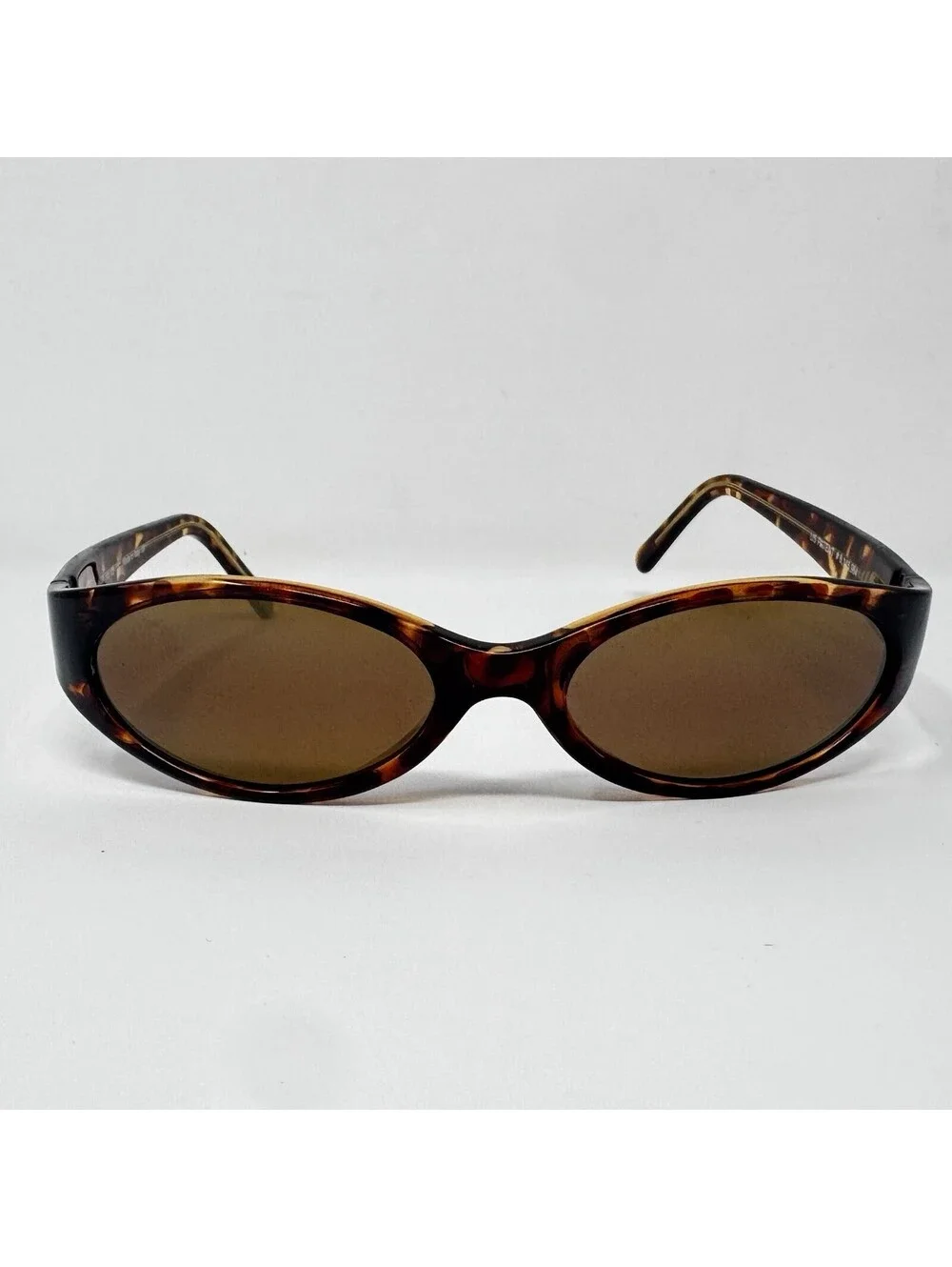 Vintage Maui Jim MJ125-10 Tortoise Polarized Sunglasses Brown Lenses Italy Rare
